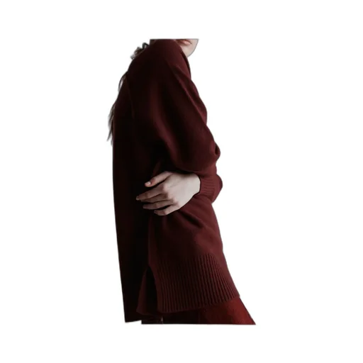 High-Neck Sweater - Bordeaux