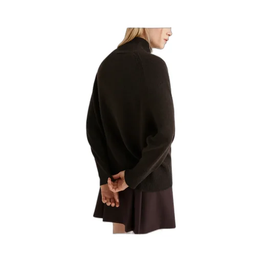Oversized Wool And Cashmere Sweater - Brown