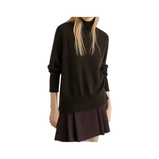 Oversized Wool And Cashmere Sweater - Brown