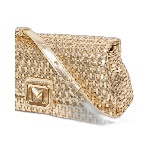 Le Muse Medium Woven Bag With Rhinestones