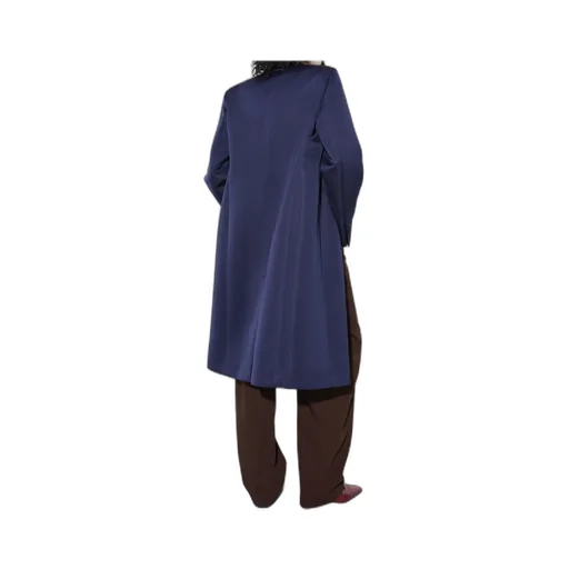 Double-Breasted Satin Coat