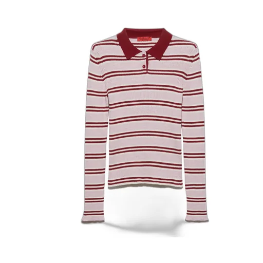 Striped Polo-Neck Jumper