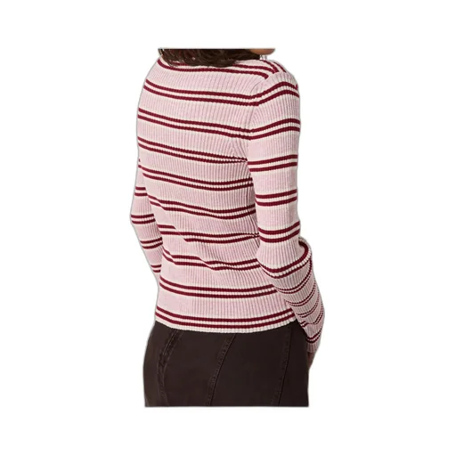 Striped Polo-Neck Jumper
