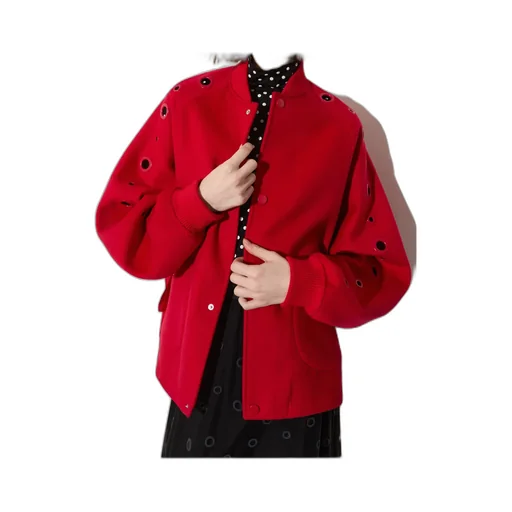 Double-Woven Wool Bomber Jacket