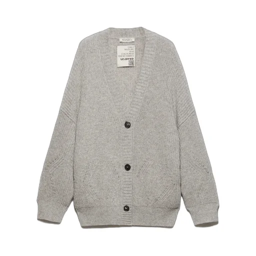 Undyed Wool-Blend Cardigan