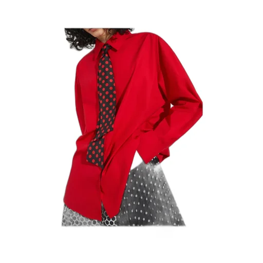 Cotton-Poplin Shirt With Tie