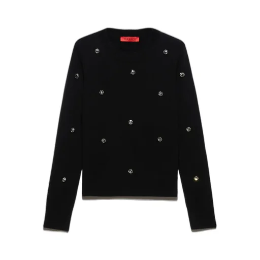 Rhinestone-Embroidered Jumper