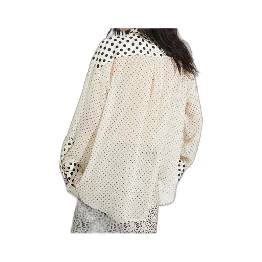 Polka-Dot Silk-Georgette Shirt