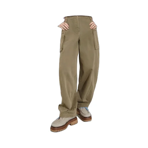 Barrel-Leg Cargo Trousers