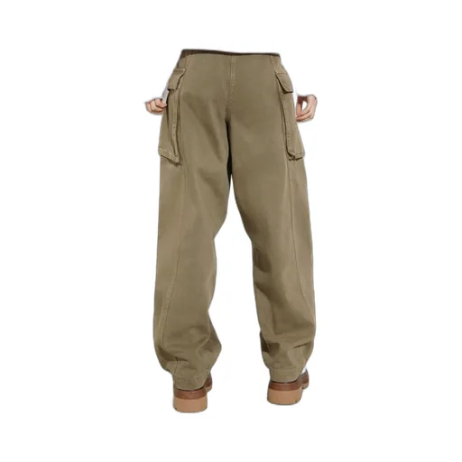 Barrel-Leg Cargo Trousers