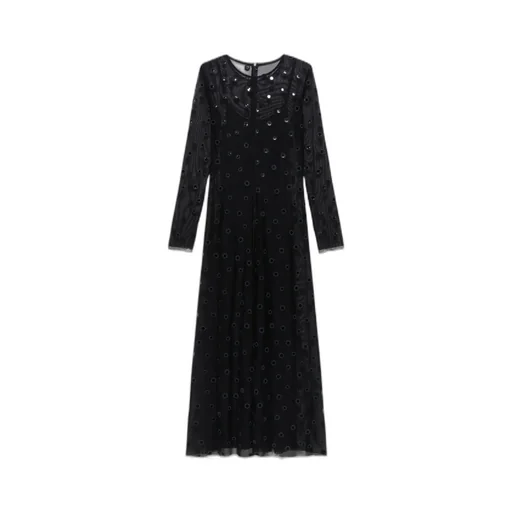 Polka-Dot Tulle-Jersey Dress