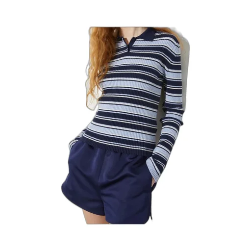 Striped Turtleneck Sweater