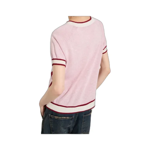 Short-Sleeved Knitted T-Shirt