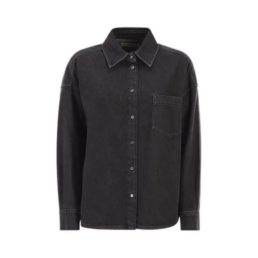 Long-Sleeved Denim Shirt
