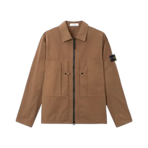 Stone Island Comfort-Fit Zipper-Up Overshirt