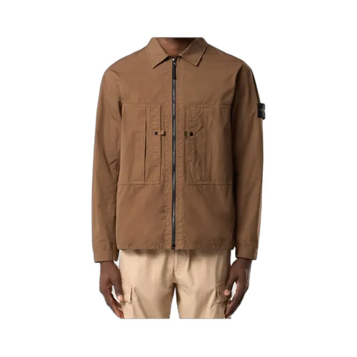 Stone Island Comfort-Fit Zipper-Up Overshirt
