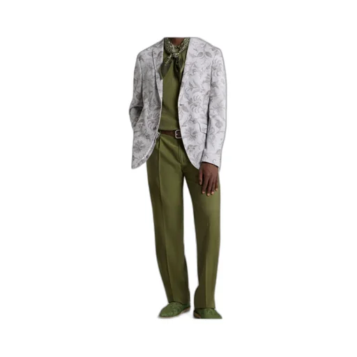 Etro Floral Paisley Motif Knit Polo Shirt