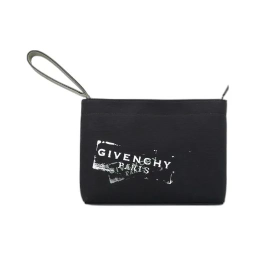 Givenchy Paris Logo Printed Zipped Pouch