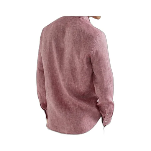 Spread-Collar Linen Shirt