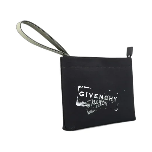 Givenchy Paris Logo Printed Zipped Pouch