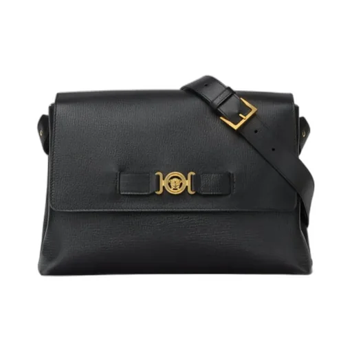 Versace Logo Plaque Shoulder Bag