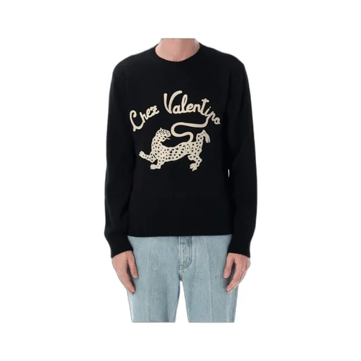 Valentino Animal Embroidered Crewneck Jumper