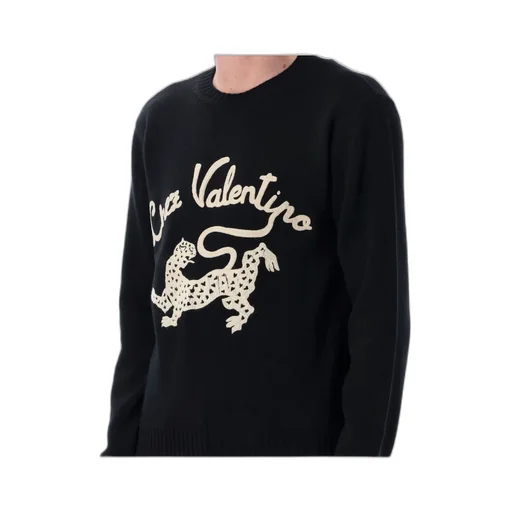 Valentino Animal Embroidered Crewneck Jumper