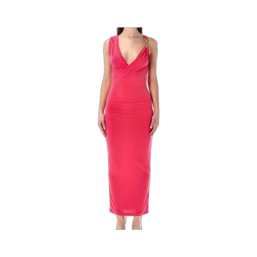 Balmain Halterneck Draped Long Dress
