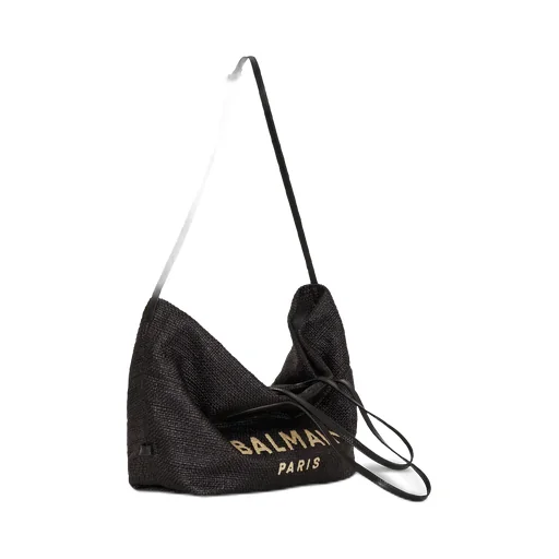 Track Tote Bag In Raffia And Calfskin
