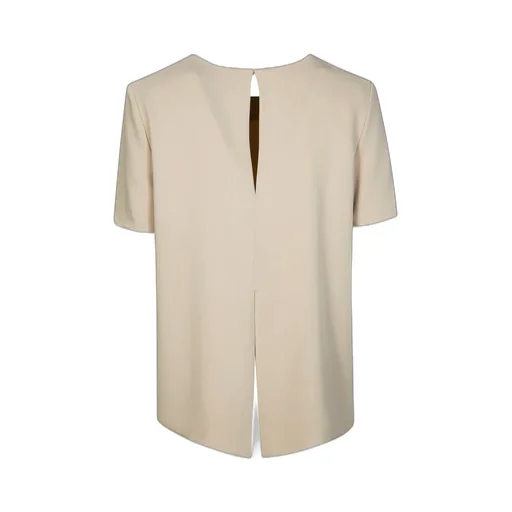 P.A.R.O.S.H. Cady Crewneck Short Sleeved Blouse