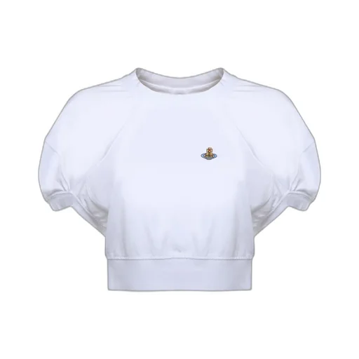 Vivienne Westwood Logo Embroidered Cropped Top