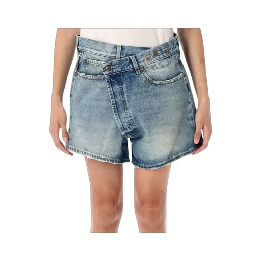 Crossover Denim Shorts
