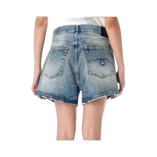 Crossover Denim Shorts