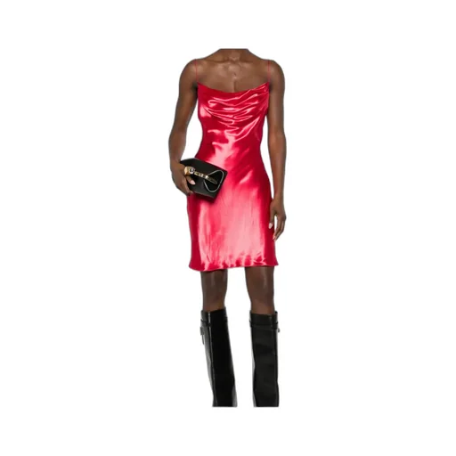 Balmain Cowl-Neck Satin Dress
