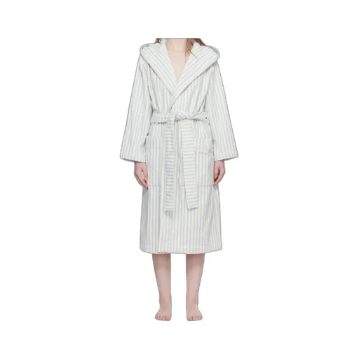 Striped Hooded Bathrobe