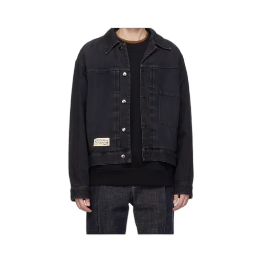 Black Work Wear Denim Jacket