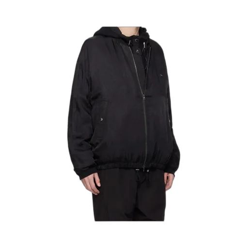 Crinkled Taffeta Bomber Jacket