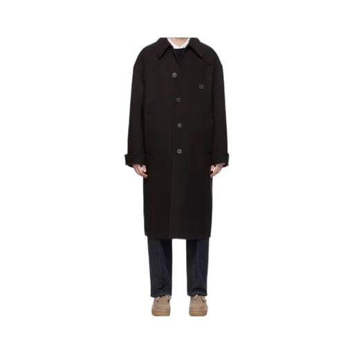 Brown Wool Blend Mac Coat