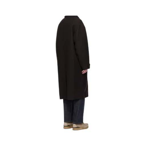 Brown Wool Blend Mac Coat