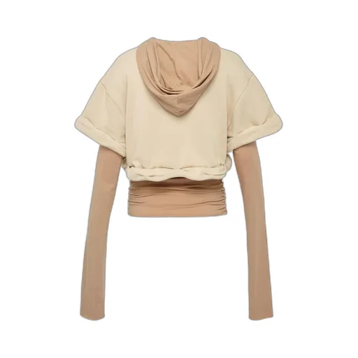 We11Done Rolled-Up Layered Hoodie