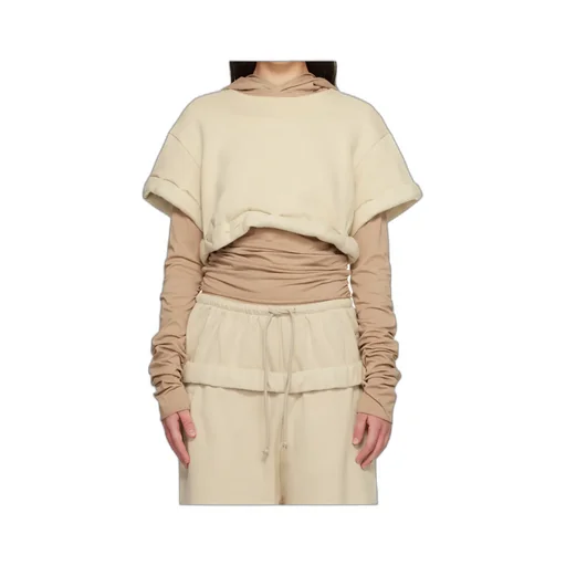 We11Done Rolled-Up Layered Hoodie
