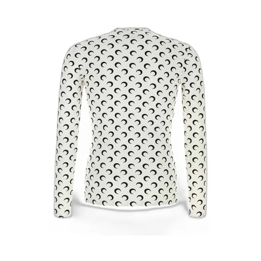 Marine Serre Moon Printed Jersey Crewneck Top