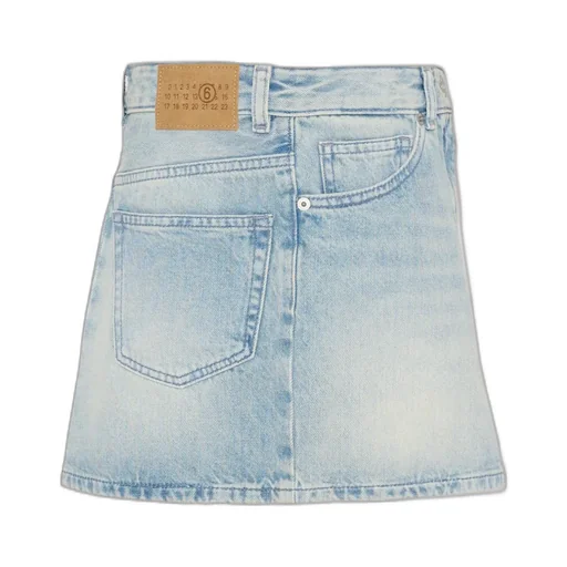 Denim Skirt With Logo