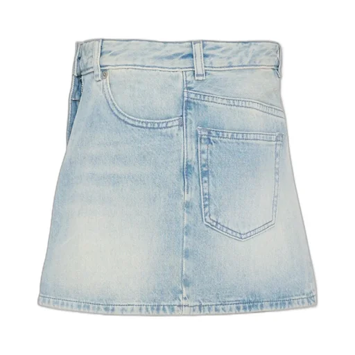 Denim Skirt With Logo
