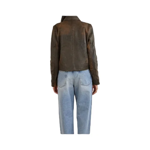 Textured-Leather Jacket