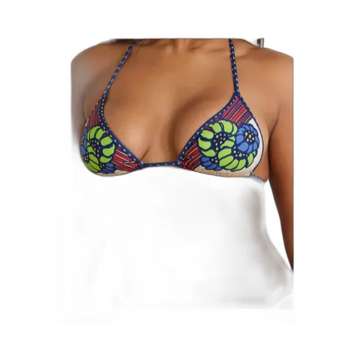 Tie-Detail Floral Bikini Top