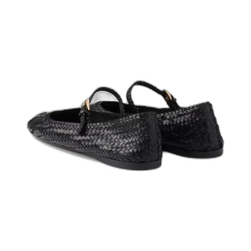 Woven Leather Ballerinas