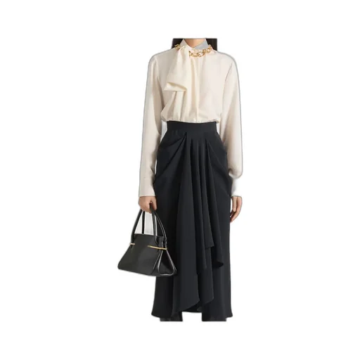 Blouse In Silk With Bow Detail