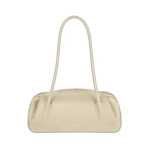 Oyster Shoulder Bag - Angora Pebble Grained Leather