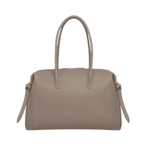 Large Brioche Duffle - Taupe Pebble Grained Leather